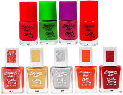 

Fashion Bar Juicy Matte Nail Polish Combo Pack Of 9 Multicolor,