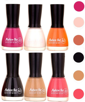 

Fashion Bar Unique Gel Nail Polish Combo (Pack of 6)445 Shade 015(Pack of 6)