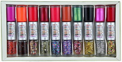 

Ear Lobe & Accessories 2- In-1 Nail Art Nail Polish10Pcs B Color T-81(Pack of 2)