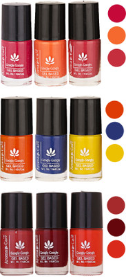 

Aroma Care Gel Based Nail Paint Set Of 9 Pcs Multicolor Set 83