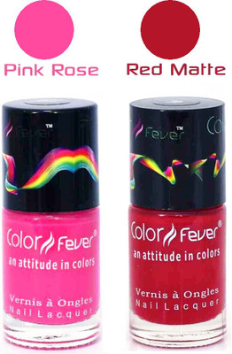 

Color Fever Matte Nail Polish Combo 104 Multicolor,(Pack of 2)