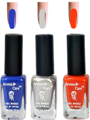 

Aroma Care Silver+Orange Matte Nail Polish Combo 6-10-636 Multicolor,(Pack of 12)