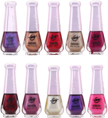 

Lady Fashion Wholesale Price Trendy Nail Polish 0303201711 Multicolor,(Pack of 10)