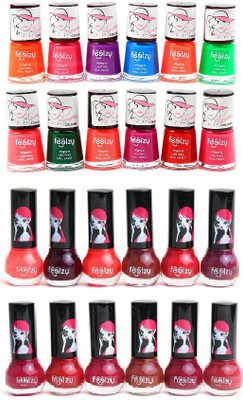Foolzy Pack of 24 Dare To Be Nail Paint Polish Multicolor(Pack of 24)