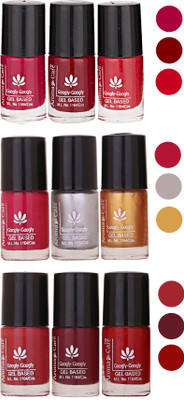 

Aroma Care Gel Based Nail Paint Set Of 9 Pcs Multicolor Set 125(Pack of 9)