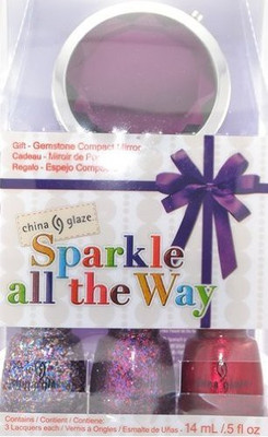 

China Glaze 3 Piece Holiday Set, Sparkle All the Way Dark(Pack of 3)