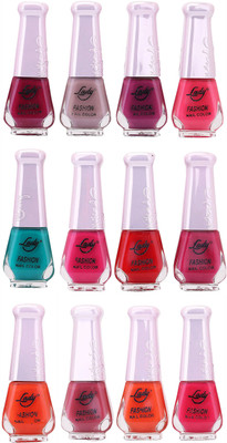 

Lady Fashion Nail Polish Wholesale Pack 2112201629 Multicolor,(Pack of 12)