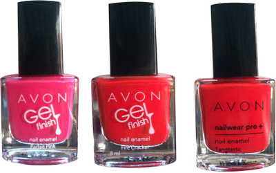 

Avon Gel Finish Nail Enamel Fire Cracker-8ml, Parfait Pink-8ml, Tangtastic-8ml