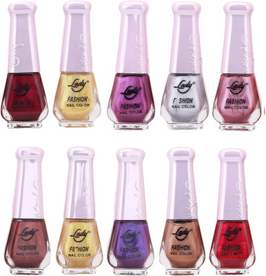 

Lady Fashion Wholesale Price Trendy Nail Polish 0303201704 Multicolor,(Pack of 10)