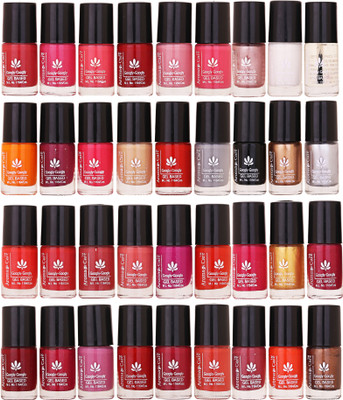 

Aroma Care Wholesale Market Rate Nail Polish Color Lacquer Set of 36 Pcs (ACMAB29) Black, Golden, Silver, Magenta, Light Golden, Wine, Light Brown, Orange, Glaiter Brown(Pack of 36)