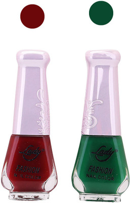 

Lady Fashion Nail Polish 200820162 Maroon Green,(Pack of 2)