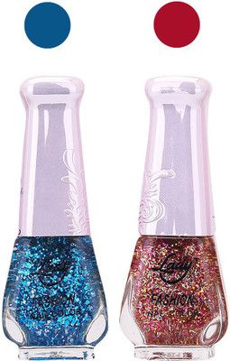 

Lady Fashion Glitter Nail Polish 2909201647 Blue,Pink,(Pack of 2)