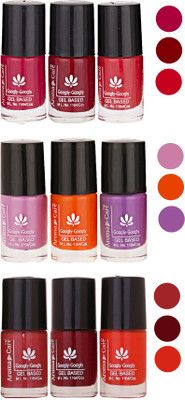 

Aroma Care Gel Based Nail Paint Set Of 9 Pcs Multicolor Set 119