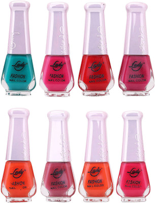 

Lady Fashion Trendy Nail Polish 21162 Multicolor,(Pack of 8)