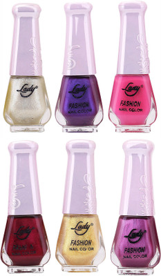 

Lady Fashion Nail Polish 2512201601 Multicolor,(Pack of 6)