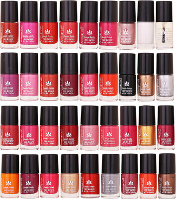 

Aroma Care Wholesale Market Rate Nail Polish Color Lacquer Set of 36 Pcs (ACMAB10) Brown, Pink, Orange Red, Nude, Maganta, Purple, Peach, Redish Meroon, Wine, Skin, Gray, White, Top Coat, Black, Golden, Silver(Pack of 36)