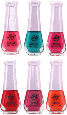 

Lady Fashion Juicy Nail Polish 2612201607 Multicolor,(Pack of 6)