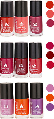 

Aroma Care Pack Of 9 Gel Based Nail Paint (17) Neon Orange, Neon Pink, Nude Magenta, Nude, Brown, Nude Orange, Light Pink, Orange, Purple(Pack of 9)