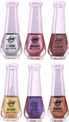 

Lady Fashion Nail Polish 2512201607 Multicolor,(Pack of 6)