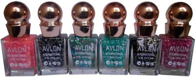 

Avlon Glitter Nail Polish A.G.N.P-A6 6 Multicolor