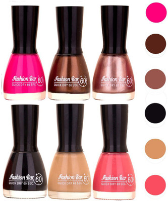 

Fashion Bar Unique Gel Nail Polish Combo (Pack of 6)447 Shade 017(Pack of 6)