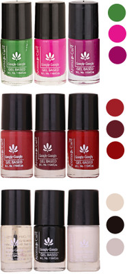 

Aroma Care Gel Based Nail Paint Set Of 9 Pcs Multicolor Set 111(Pack of 9)