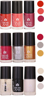 

Aroma Care Gel Based Nail Paint Set Of 9 Pcs Multicolor Set 31(Pack of 9)