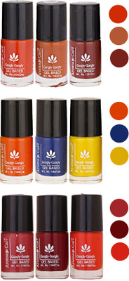

Aroma Care Gel Based Nail Paint Set Of 9 Pcs Multicolor Set 137