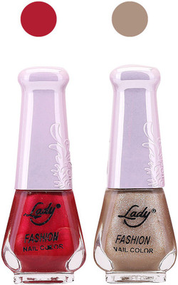 

Lady Fashion Nail Polish 0910201613 Red,Silver,(Pack of 2)