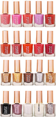 

Aroma Care Wholesale Rate Nail Polish Set of 20 Pcs (Multicolor) 27 Light Pink, Pink, Red, Purple, Dark Red, Dark Orange, Maroon, Mauve(Pack of 20)