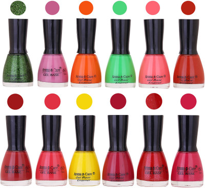 

Aroma Care Wholesale Rate Nail Polish Combo Set of 12 Pcs ( Multicolor) 07 Green, Pink, Orange, Light Green, Pink, Red, Coffee, Nude, Yellow, Maganta, Red Sparkle, Maganta Glaiter(Pack of 12)