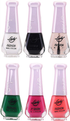 

Lady Fashion Juicy Nail Polish 2612201618 Multicolor,(Pack of 6)