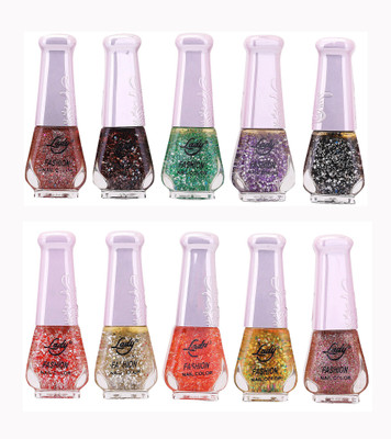 

Lady Fashion Wholesale Price Trendy Nail Polish 0303201733 Multicolor,(Pack of 10)