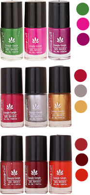 

Aroma Care Gel Based Nail Paint Set Of 9 Pcs Multicolor Set 108