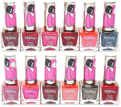 

Foolzy Pack of 12 Nail Polish Multicolor(Pack of 12)