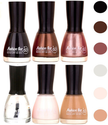

Fashion Bar Unique Gel Nail Polish Combo (Pack of 6)450 Shade 020(Pack of 6)