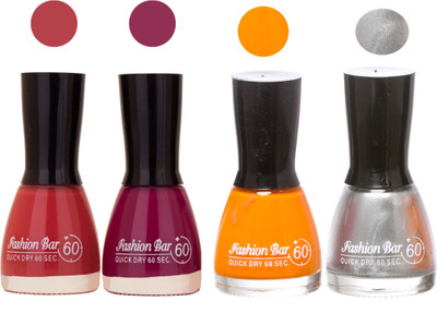 

Fashion Bar New Multicolor Nail Polish Combo 126 Multicolor,(Pack of 4)