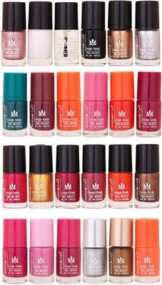

Aroma Care MAB Multicolor 2 in 1 Color Cap Nail Polish Sets in Wholesale Rate ( Set No. 36) Green, Brown, Orange, Peach, Orange, Mauve, Pink, Peach, Pink, Silver, Golden, Orange(Pack of 24)