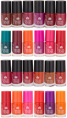 

Aroma Care MAB Multicolor 2 in 1 Color Cap Nail Polish Sets in Wholesale Rate ( Set No. 3) Green, Brown, Orange, Pink, Purple, Red, Red, Orange, Pink, Red, Purple, Orange(Pack of 24)