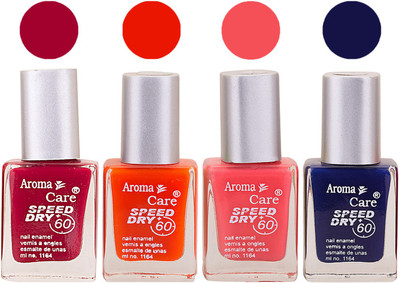 

Aroma Care Maroon Nail Polish Combo 25062016123 Maroon, Orange, Pink, Blue(Pack of 4)