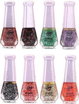 

Lady Fashion Trendy Nail Polish 21145 Multicolor,(Pack of 8)