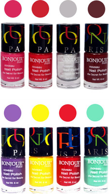 

Bonjour Paris Matte Nail Polish Combo 1-9 Multicolor,