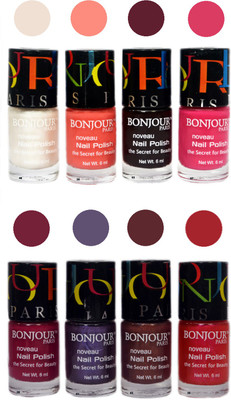 

Bonjour Paris Matte Nail Polish Combo 5-6 Multicolor,