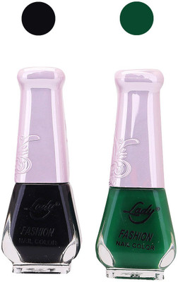 

Lady Fashion Nail Polish Combo 210820203 Black,Green,(Pack of 2)