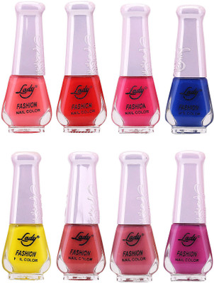 

Lady Fashion Trendy Nail Polish 21177 Multicolor,(Pack of 8)
