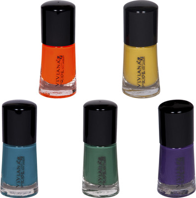 

Viviana Nail Paint Pride Nail Colors: VPN014,VPN016,VPN029,VPN032,VPN048(Pack of 5)