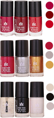 

Aroma Care Gel Based Nail Paint Set Of 9 Pcs Multicolor Set 127(Pack of 9)