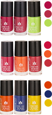 

Aroma Care Pack Of 9 Gel Based Nail Paint (26) Nude Magenta, Neon Magenta, Neon Pink, Nude Magenta, Nude Orange, Nude, Orange, Blue, Yellow(Pack of 9)