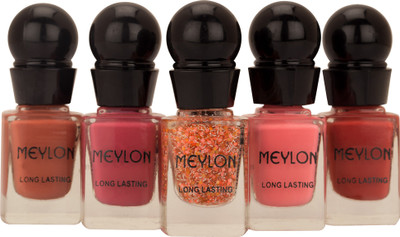 

Meylon Paris Colorful Brown, Pink, purple, orange, silver(Pack of 5)