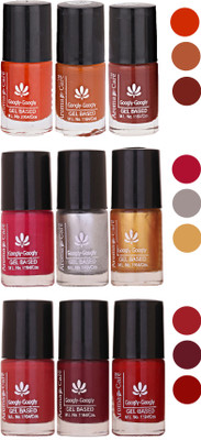 

Aroma Care Gel Based Nail Paint Set Of 9 Pcs Multicolor Set 139(Pack of 9)